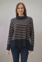 Load image into Gallery viewer, Slade High Neck Stripe Knit 7QN535
