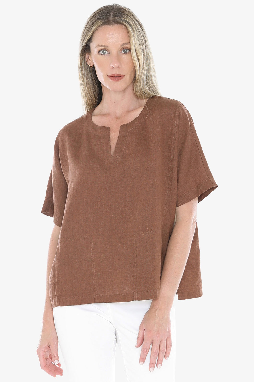 Jump 2 Pocket Linen Top 3160