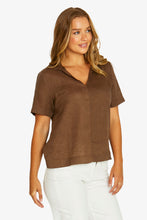 Load image into Gallery viewer, Jump Open Collar S/S Top 3096A

