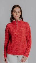 Load image into Gallery viewer, Bella Half Zip Cable Knit FB6418
