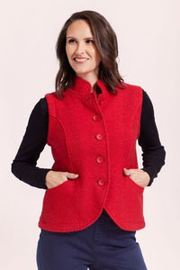 See Saw Boiled Wool High Collar Vest SW950