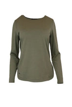Load image into Gallery viewer, Ebony Long Sleeve Crew Fine Merino Wool 503
