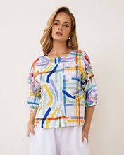 Load image into Gallery viewer, Kaleido Confetti Stripe Top 312
