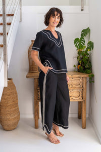 See Saw Scoop Neck Top 366B/N