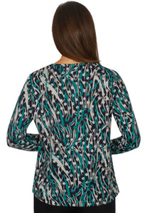 Sportswave Abstract Print Top 2476