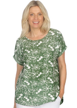 Jillian Embroidered Breeze Top 6313