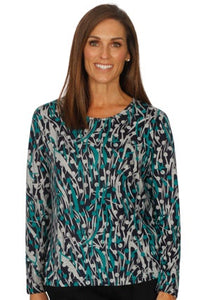 Sportswave Abstract Print Top 2476
